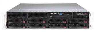 SYS-6028R-TL Supermicro SuperServer 19’ 2U, 1xPSU, Intel C612, 2xLGA2011-3, up to 512GB (8 slots) DDR4 2133MHz ECC Registered, 8x3.5’ hot-swap drive bays, 10 ports SATA 6Gb/s C612 (RAID levels: 0,1,5,10), 2x1GbE (Intel i210, RJ45), IP-KVM, Video, 1xPCI-E (x16), 3xPCI-E (x8), 2xPCI-E (x4 in x8), Black SYS 6028 TL Super Server 19 PSU 612 LGA 2011 512 GB slots DDR 2133 MHz Registered hot swap bays Gb levels 210 RJ 45 IP KVM Video PCI (x 16 6Gb x1 GbE 2x 1GbE i210 RJ45 xPCI 1xPCI (x16 3xPCI (x8 2xPCI x8