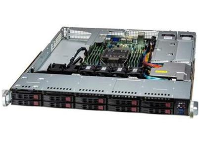 SYS-111C-NR 19’ rackmount 1U Один процесор Intel Xeon Gen4/Gen5 Чипсет C741 16 слотів пам’яті DDR5 ECC Registered До 10-ти 2.5’ NVMe/SAS/SATA дисків hot-swap Два диски M.2 NVMe SSD Flexible Networking support via dual AIOM (OCP 3.0) IP KVM, Virtual DVD/FDD 2 блоки живлення SYS 111 NR 19 Gen 741 пам яті DDR 10 ти SAS SATA hot swap KVM DVD FDD