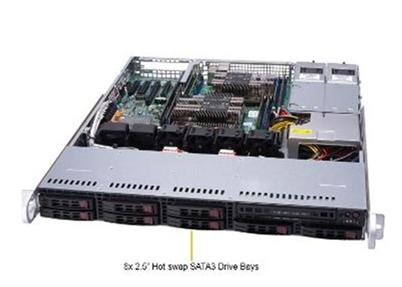 SYS-120C-TR 19’ rackmount 1U Два процесори Intel Xeon Gen3 Чипсет C621A До 2TB пам’яті DDR4-3200 ECC 8-ми 2.5’ SAS/SATA дисків hot-swap диски M.2 NVMe SSD Flexible Networking support via dual AIOM (OCP 3.0) IP KVM, Virtual DVD/FDD 2 блоки живлення SYS 120 TR 19 Gen 621 TB пам яті DDR 3200 ми SAS SATA hot swap KVM DVD FDD