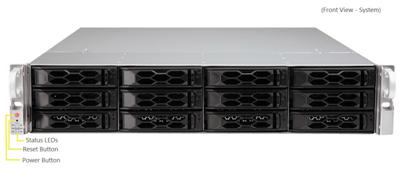 SYS-621S-TNR12 19’ rackmount 2U Два процесори Intel Xeon Gen4/Gen5 Чипсет C741 16 слотів пам’яті DDR5 ECC Registered До 12-ти SATA/SAS/NVMe дисків hot-swap (onboard support: 6xNVMe | 8xSATA) диски M.2 NVMe SSD порти Gigabit Ethernet IP KVM, Virtual DVD/FDD 2 блоки живлення SYS 621 TNR 12 19 Gen 741 пам яті DDR ти SATA SAS hot swap support KVM DVD FDD xNVMe xSATA 8xSATA